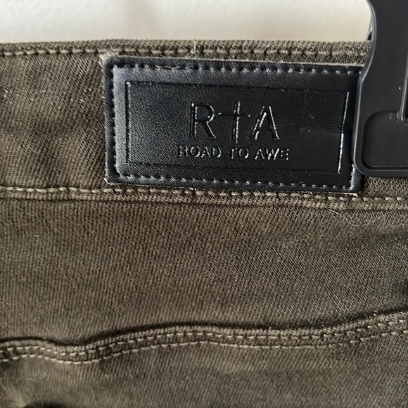 RtA Prince Distressed Skinny Jeans in Olive Wash Size 28 - Picture 11 of 14